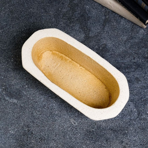 Фигурное кашпо для цветов «Кактусница», 800 мл, 24×9×7 см, керамика, бежевое