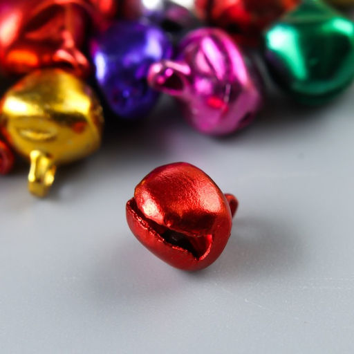 Набор декора для творчества металл Колокольчики цветные вес 5 гр, d-0,7 см, 12х10 см - Арт узор фото 2