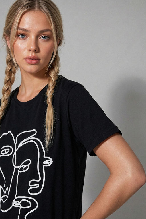 Арт. 9353 Туника женская 44-52 Цвет:черный