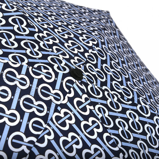 Зонт-мини механический Орнамент ткань эпонж (полиэстер) + черное УФ-покрытие, 6 лучей, д/купола 90см, 5 сложений, 17см в сложенном виде, механизм против ветра, пластмассовая ручка, цвет синий, 225гр (Китай) - Домашняя Мода фото 5