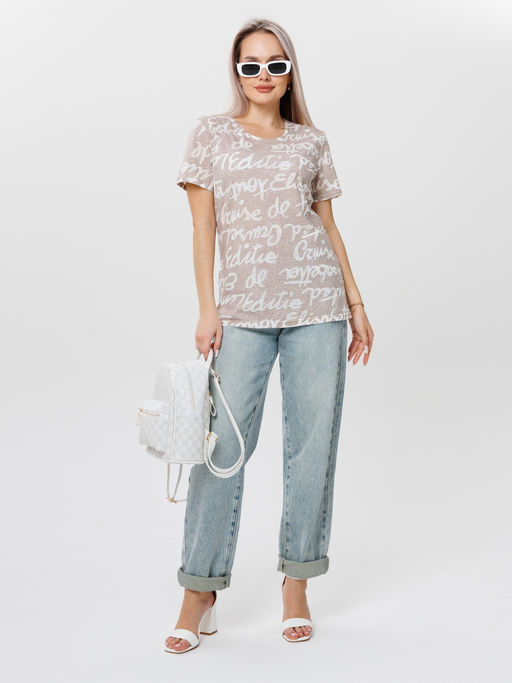 Футболка женская Ф-48 (деворе) Хаки