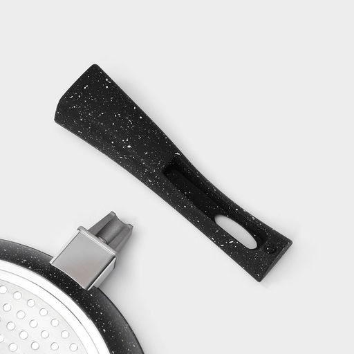 Сковорода Magistro Dark, d=22 см, съёмная ручка soft-touch, антипригарное покрытие, индукция, кованый алюминий, чёрная  фото 7