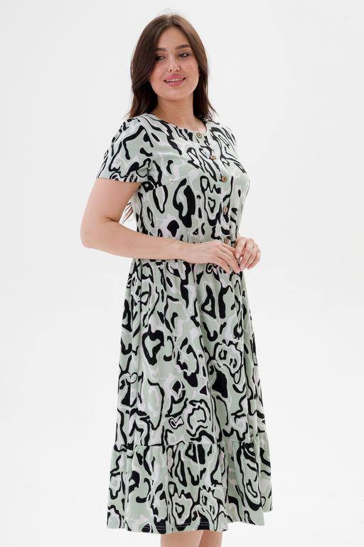 Платье женское из кулирки Кармелита 2 палитра мята - Амадэль фото 4