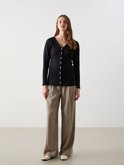 V Yaka Kad?n Triko H?rka