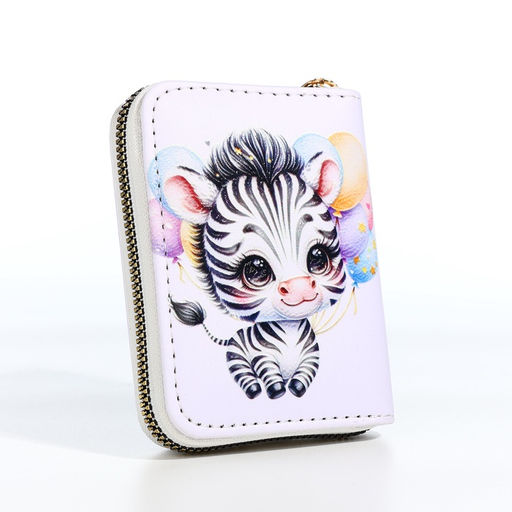 Кошелёк на молнии «Зебра», белый