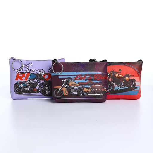 Цена за 2 шт. Кошелёк детский «Мотоциклы», маленький, монетница, МИКС