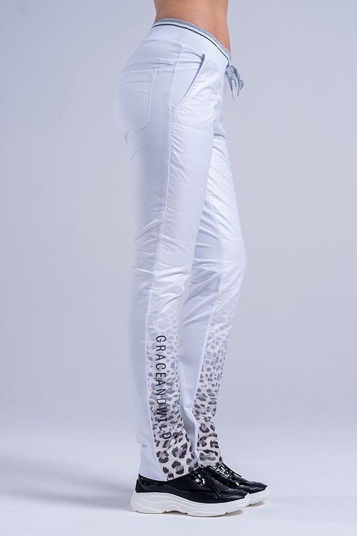 .Брюки М-406 Леопард белые - А+б коллекция фото 6