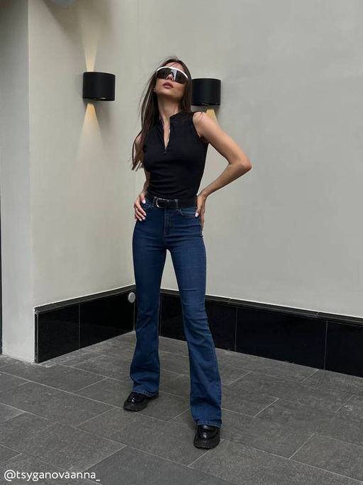 CONTE Боди в рубчик с воротником-стойкой на молнии LBD 1623 black black