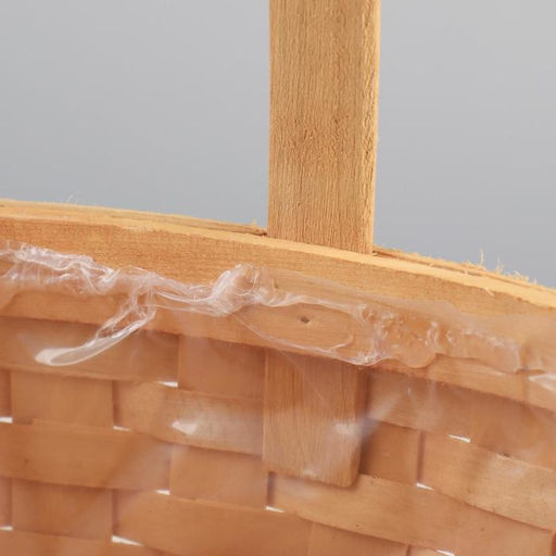 Корзина плетёная для хранения, 22×15.5×12 см, ручка h=13.5 см, секвойя