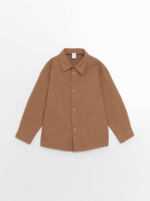 Basic Uzun Kollu Erkek ?ocuk G?mlek