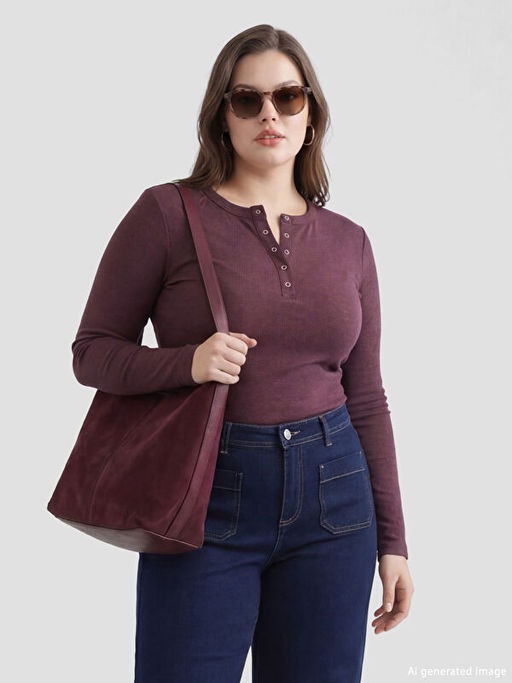 Bisiklet Yaka Fitilli Kad?n Body