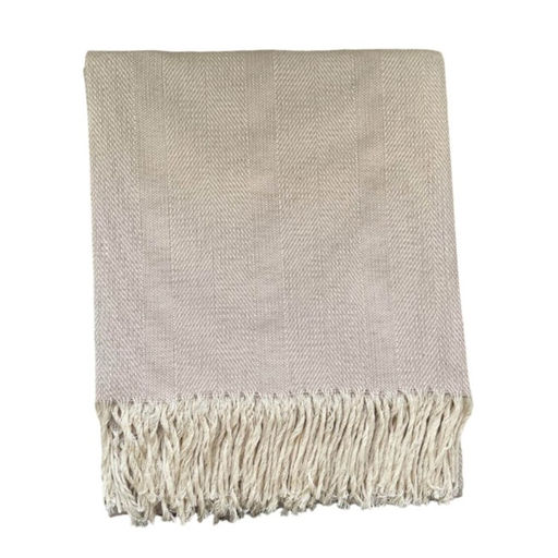 Плед Елочка 140х200см, бел/беж, хл 95%, пэ 5% - Paters фото 2