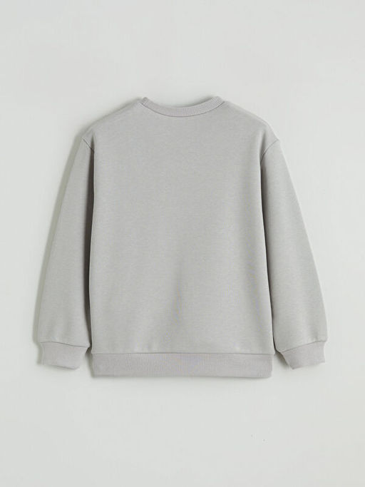 Bask?l? Erkek ?ocuk Sweatshirt