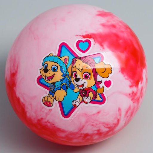 Мяч детский Paw Patrol Скай и Эверест, 22 см, 60 г, мрамор, МИКС  фото 3