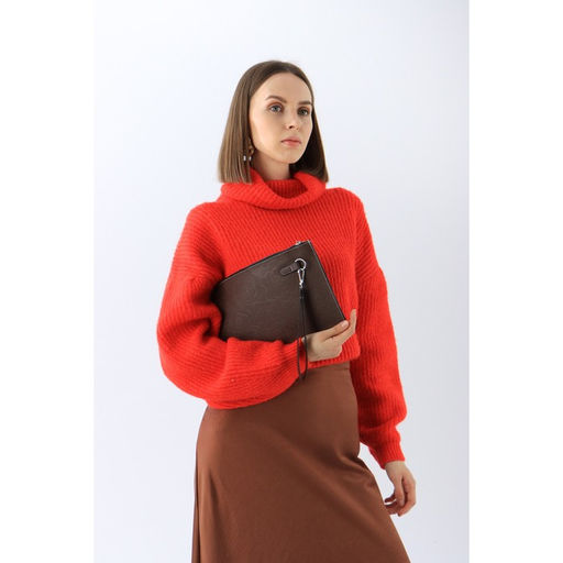 Сумка-клатч на молнии, цвет коричневый - Simaland фото 4