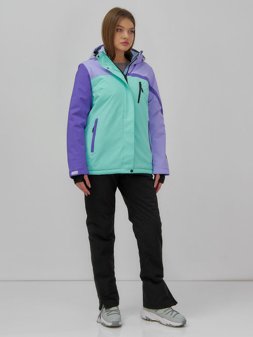 Горнолыжный костюм женский зимний бирюзового цвета 016Br - Chunmai фото 11