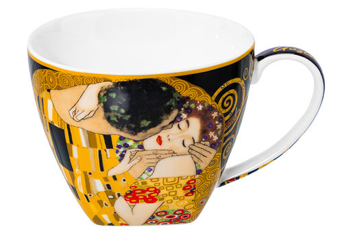 Чашка 250 мл с блюдцем для десерта 20*10*2 см Поцелуй на черном, NEW BONE CHINA - Elan gallery фото 7