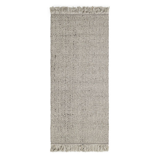 Ковер из переработанного пластика светло-серого цвета из коллекции Ethnic, 70х160 см
