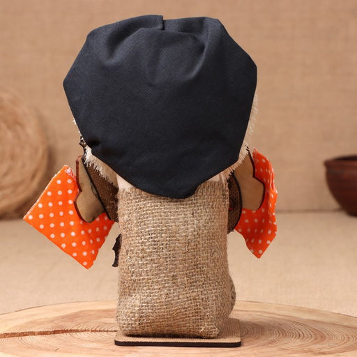 Фигурка-оберег «Домовой. Кузя в кепке, с самоваром и подковой», 26×15×12 см, МИКС