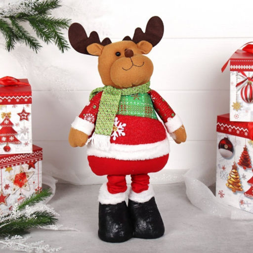 Новогоднее украшение Олень на телескопических ножках 40/70см / HS2022 /уп 36/ - ГалеонТрейд фото 2