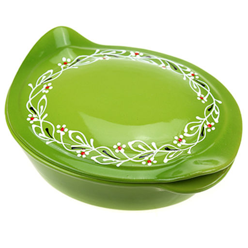 Лоток для запекания керамический Трапеза 2,2л, 30х22х11,5см, Ритм, средний, овальный, с ручками, с крышкой (Россия) - Домашняя мода фото 3