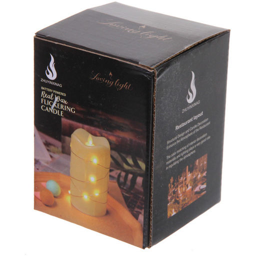 Цена за 4 шт. Сувенир с подсветкой "Свеча - Сияние" 9*10 см (работает от батареек 3 ААА)