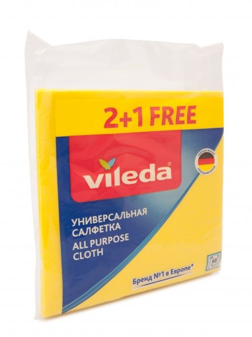Салфетка универсальная вискозная 2+1шт