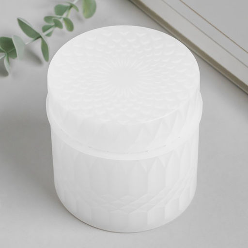 Молд силикононовый «Шкатулка круглая узорная» с крышкой 9,8 х 9,8 х 9,4 см