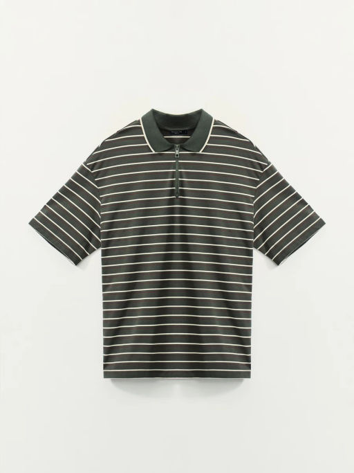 Футболка на молнии в полоску / Zarina фото 8