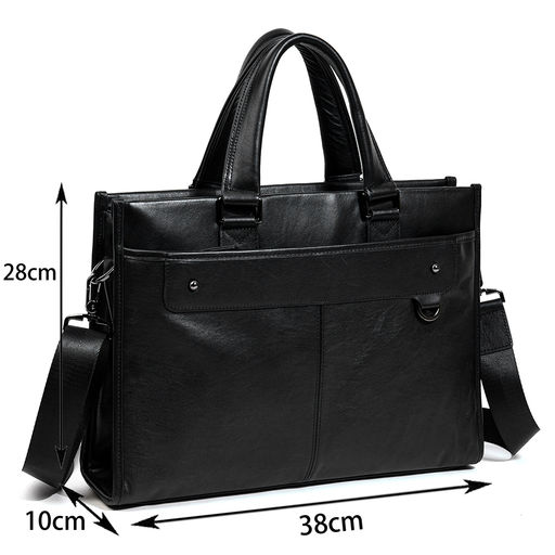 Сумка мужская, кожа, MIRONPAN 38811 Черный