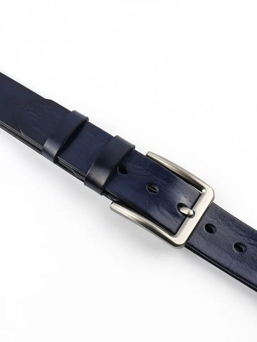 Мужской кожаный ремень Dierhoff ДРК 3056/2-40 Синий - Sergio valentini фото 6