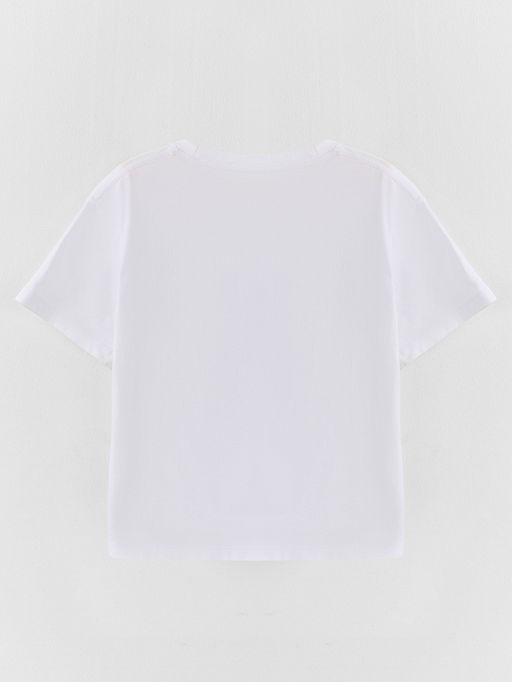 Футболка для девочек белая с принтом - Mark formelle фото 6