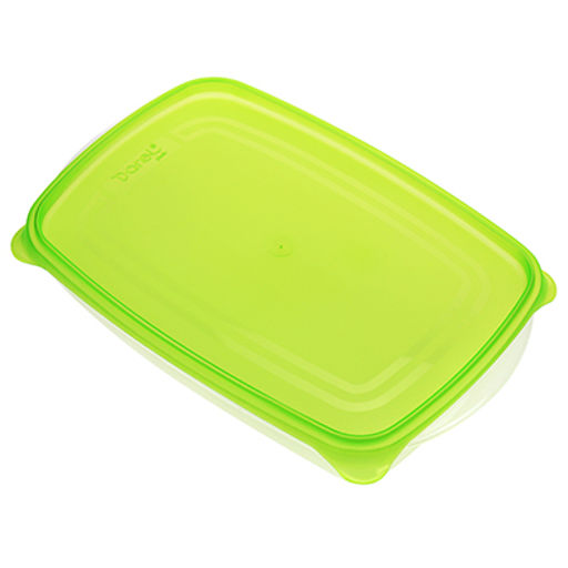 Контейнер для продуктов пластмассовый Трио 1,3л, 23х15х5см, набор 3шт, зеленый, подходит для СВЧ (Россия) - Домашняя мода фото 3