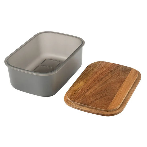 51217 WERNER Масленка ORGANIC, 16,5x11,5x7см. Материал: дерево акации, пластик.