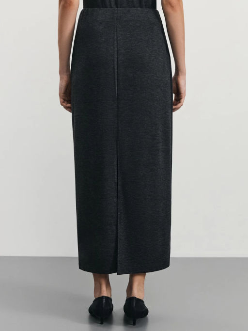 Юбка макси из меланжевой ткани / Zarina  фото 4
