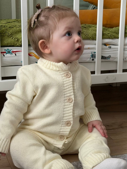 Молочный полушерстяной комбинезон - Kogankids фото 10
