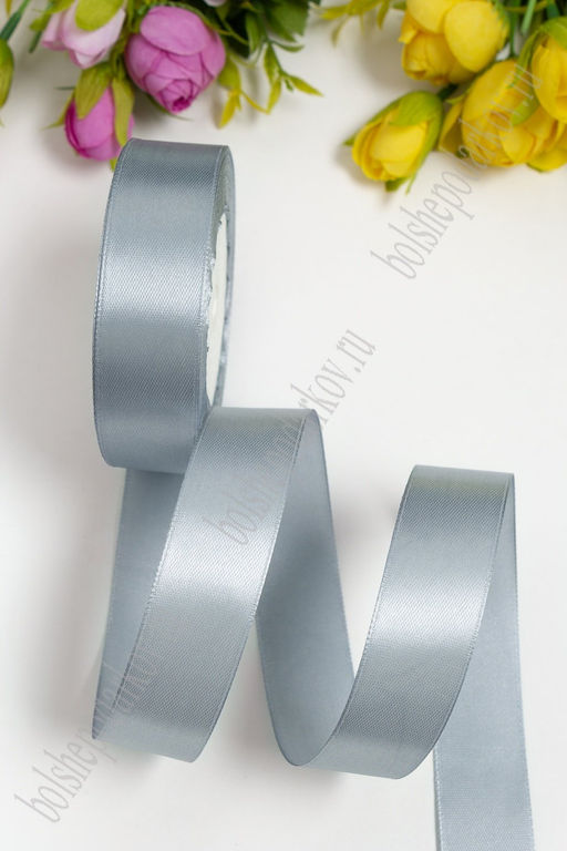 Лента атласная 2,5 см*25 ярд (SF-1357) серый №059