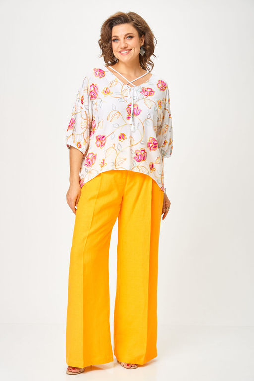 Блуза ANDINA CITY 5036-25 белый - Michel chic фото 2