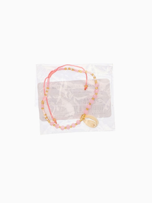 Браслет «Лила», длина 16 см, розовый, золотистый