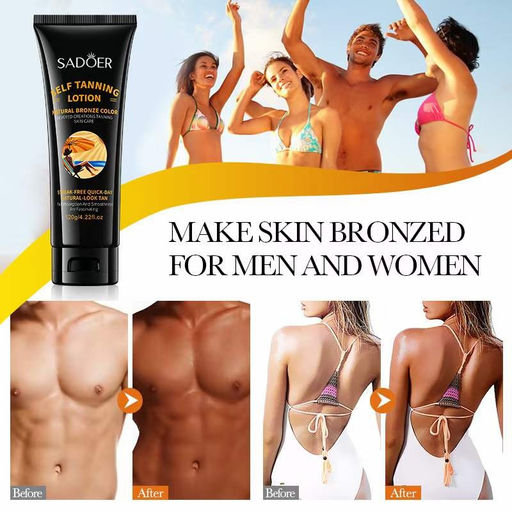 SADOER Увлажняющий лосьон-автозагар для тела, 120гр. - Bioaqua фото 4