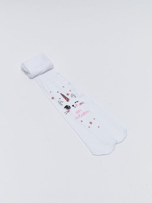 Desenli K?z ?ocuk K?lotlu ?orap
