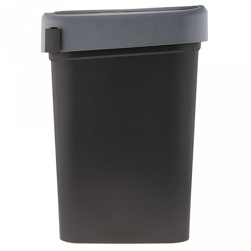 Ведро для мусора с плавающей крышкой пластмассовое SMART BIN 50л, с креплением для мусорных пакетов, серый Econova (Россия) - Домашняя мода фото 4