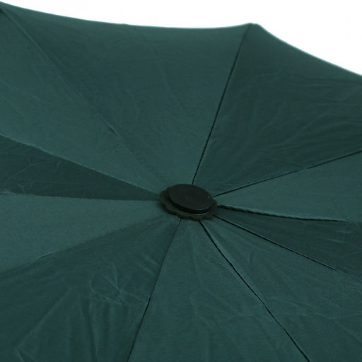 Зонт механический Роза ветров ткань эпонж (полиэстер) + черное УФ-покрытие, 10 лучей, д/купола 108см h68см, 3 сложения, 28см в сложенном виде, механизм против ветра, ручка с покрытием soft-touch, цвет зеленый, 370гр (Китай) - Домашняя мода фото 4