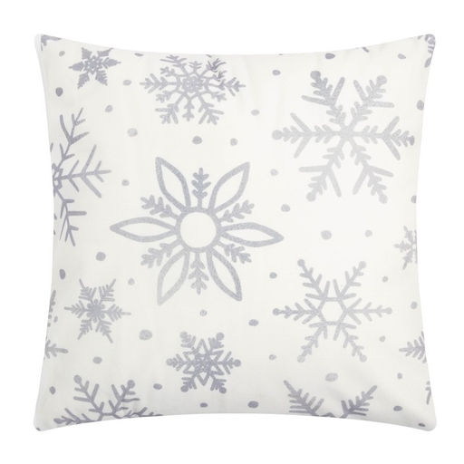 Наволочка декоративная новогодняя Этель. Снежинки 40?40 см, 100% п/э