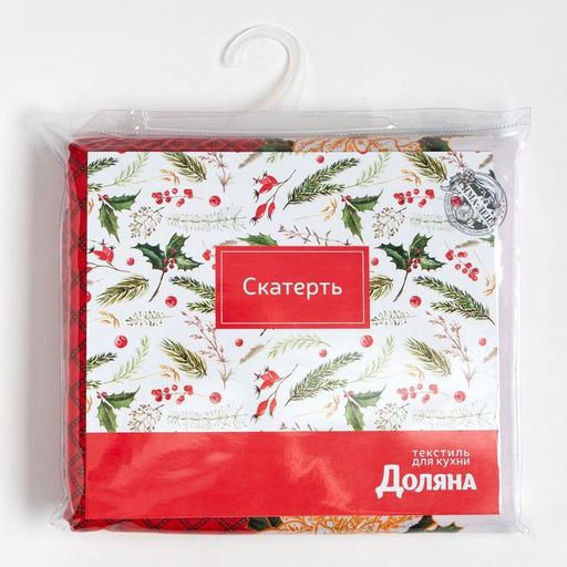 Скатерть новогодняя Доляна Процветания в Новом году 145*260 см, 100% п/э  фото 6