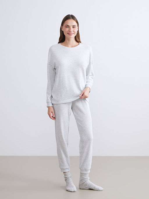 Bisiklet Yaka Kad?n Pijama Tak?m?