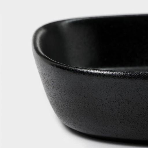 Блюдо для подачи Magistro Carbon, 28×19×4 см, фарфор, чёрное