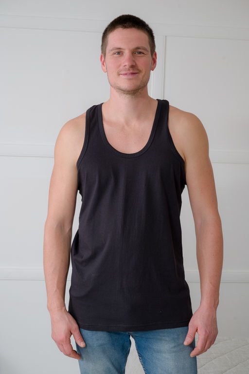 Майка мужская из кулирки черный макс