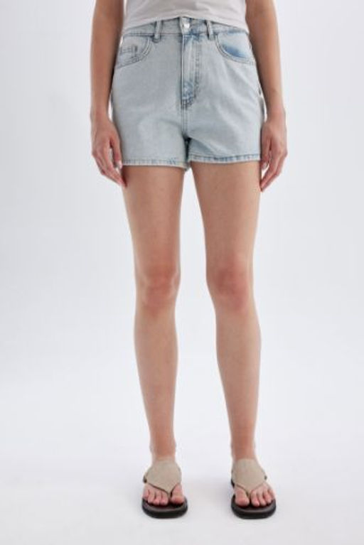 Mom Fit Yuksek Bel Dar Paca Jean Sort
