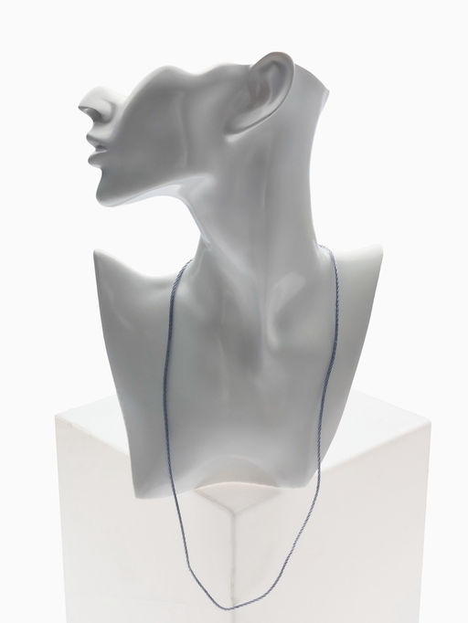 Цена за 2 шт. Шнурок гайтан 60 см d=2 мм, цвет серебряный, винтовой замок серебро